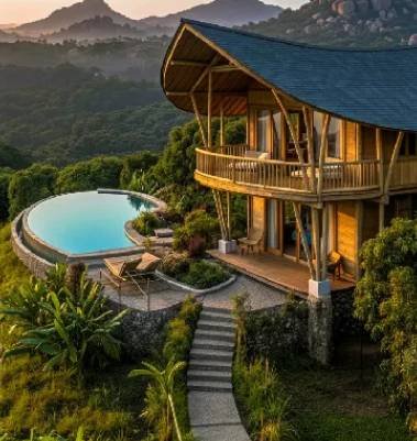 Bali-inspired 3 BHK clubhouse